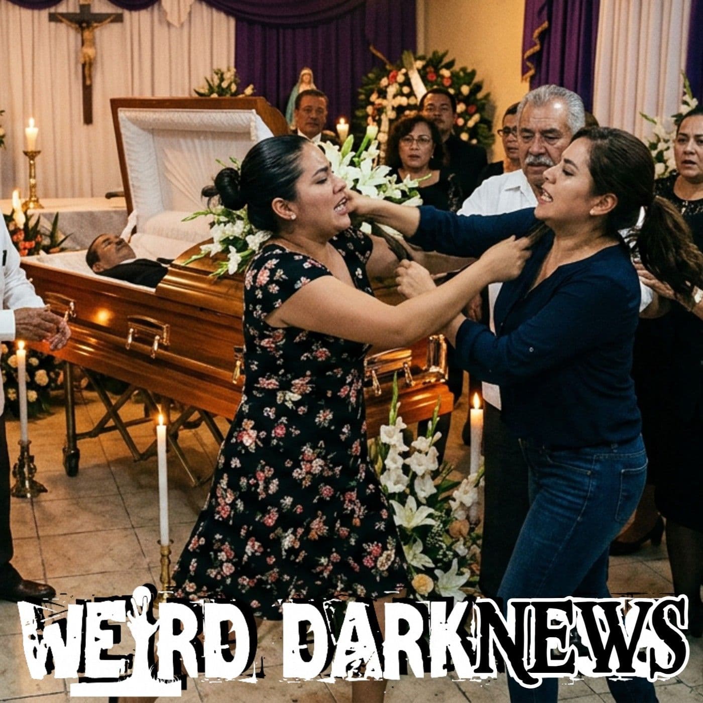 Two Girlfriends Meet at His Funeral and Fight Over the Coffin — Weird Darkness: Paranormal & True Crime Stories cover