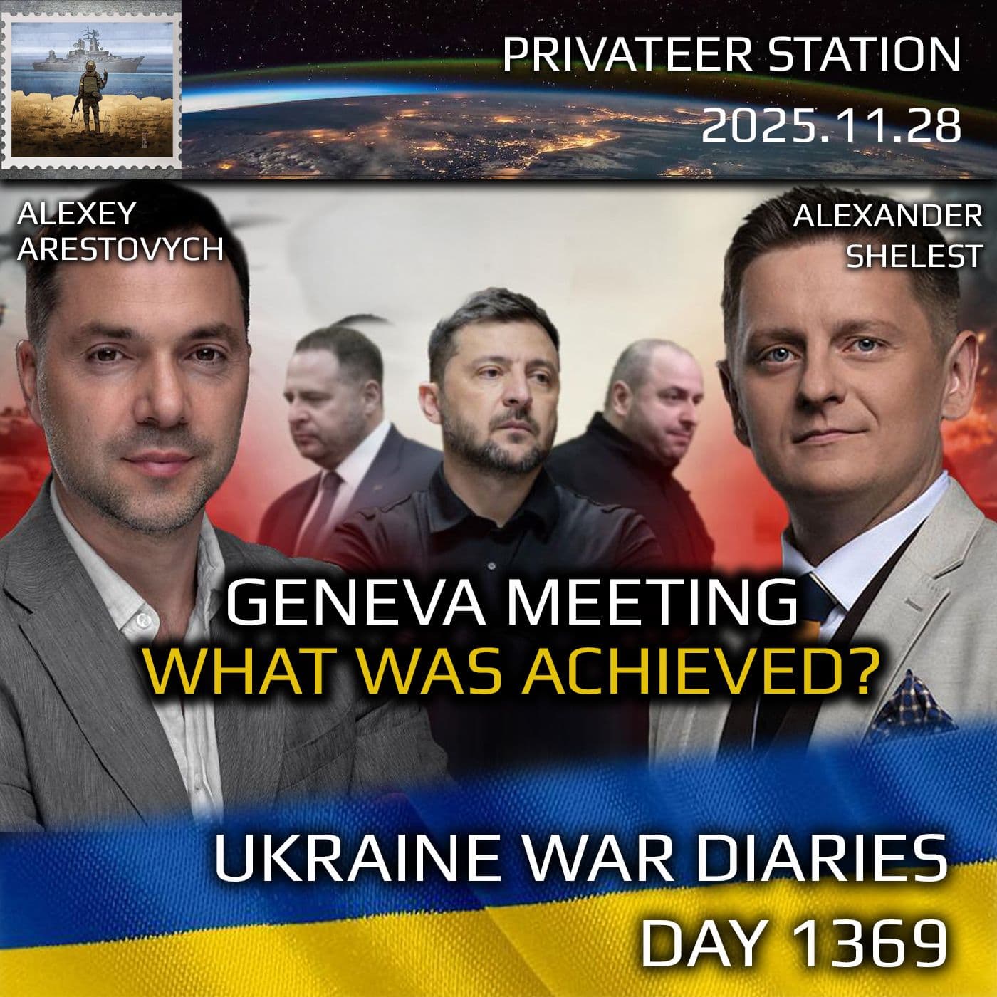 War in Ukraine, Analytics. Day 1369: Geneva Results for Zelensky. Arestovych, Shelest. - Privateer Station: War In Ukraine cover