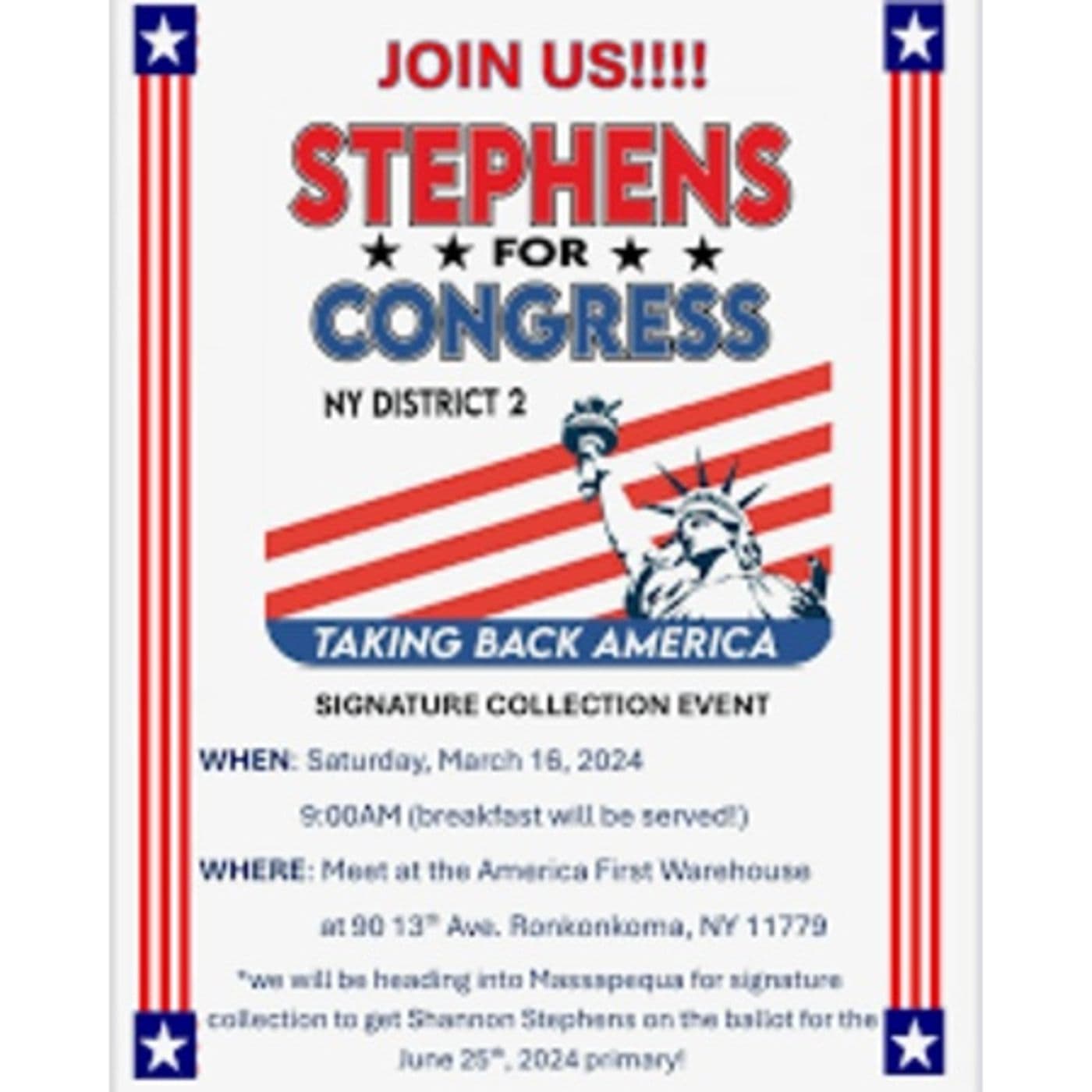 Meet Shannon Stephens for Congress NY District 2 - America FIRST Patriot Podcast Show cover