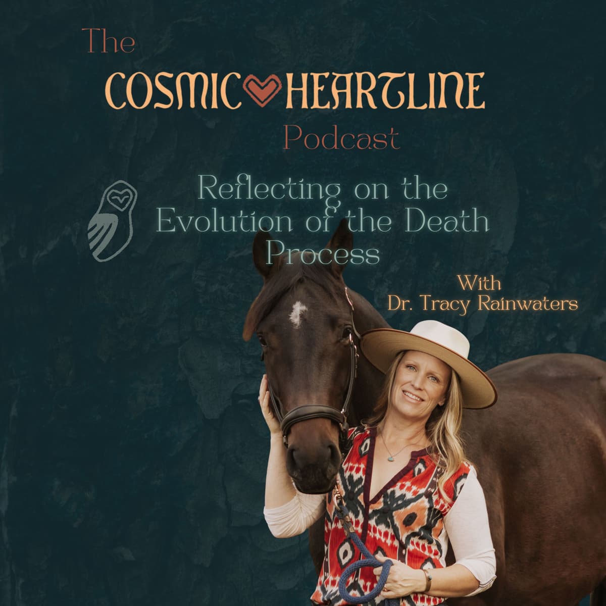 Reflecting on the Evolution of the Death Process with Dr. Tracy Rainwaters - The Cosmic Heartline Podcast: Remembering our Relationship with Death cover