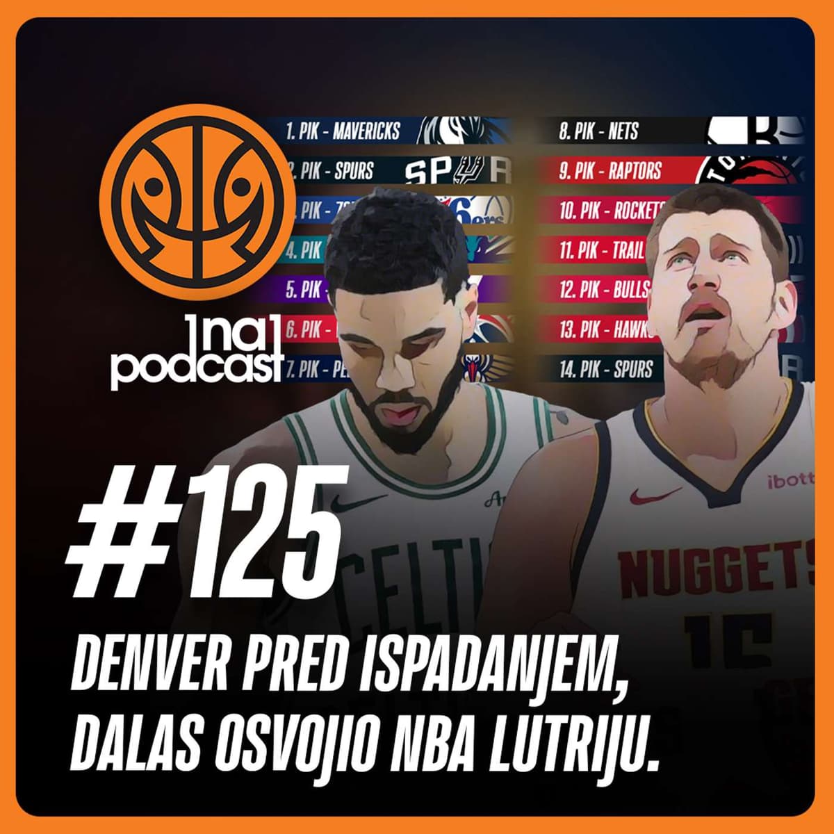 1na1 NBA Podkast 125 I DENVER PRED ISPADANJEM. TATUM POKIDAO AHILOVU TETIVU, ŠTA TO ZNAČI ZA BOSTON? - 1 na 1 cover