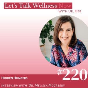Episode 220: Hidden Hungers with Dr. Melissa McCreery - Let's Talk Wellness Now cover