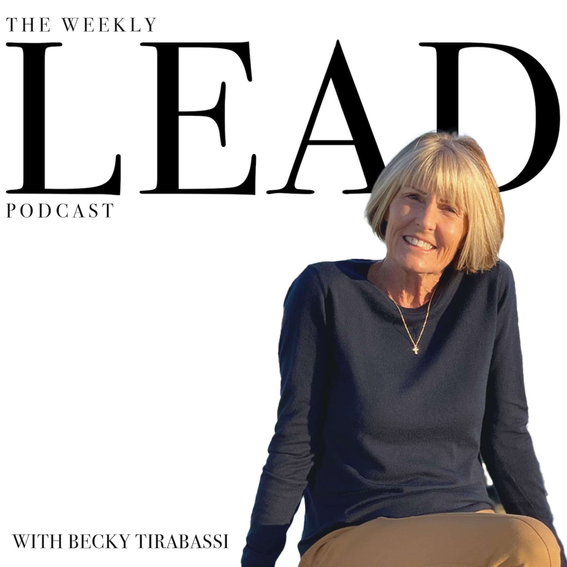 Becky Tirabassi with THE WEEKLY LEAD cover